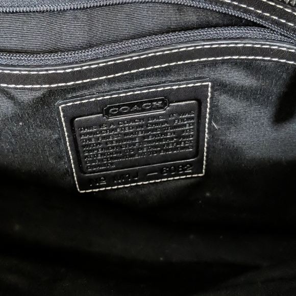 Black Canvas Coach Shoulder Bag/Tote - Picture 3 of 6